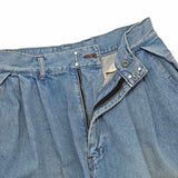 MBL-USED DENIM 12OZ DENIM SIDE TUCK WIDE PANTS USED