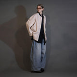 MBL-USED DENIM 12OZ DENIM SIDE TUCK WIDE PANTS USED