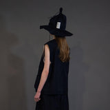 WM02-BE252023 POLYESTER YARN DYED GABARDINE ZIP VEST