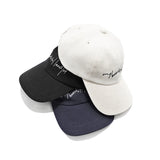 WM04-AC251045 COTTON LINEN BASEBALL LOGO CAP
