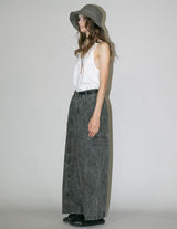 WM04-PT2610404B PIGMENT PRINT WASHED DENIM WIDE CARGO PANTS