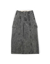 WM04-PT2610404B PIGMENT PRINT WASHED DENIM WIDE CARGO PANTS