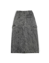 WM04-PT2610404B PIGMENT PRINT WASHED DENIM WIDE CARGO PANTS