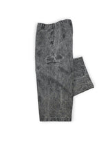 WM04-PT2610404B PIGMENT PRINT WASHED DENIM WIDE CARGO PANTS