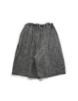 WM04-SP2610405B PIGMENT PRINT WASHED DENIM WIDE HALF PANTS