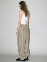 WM08-PT2610803 HIGH-TWIST TWILL TUCK WIDE PANTS