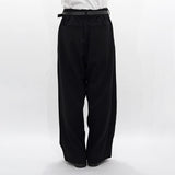 WM09-PT242092 STRETCH GABARRE THREE LINE WIDE PANTS