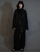 WM10-BZ252102 BISHU WOOL OVERSIZED HOOD BLOUSON
