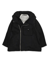WM10-BZ252102 BISHU WOOL OVERSIZED HOOD BLOUSON