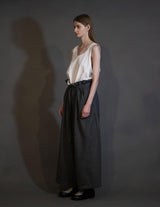 WM10-PT252103 BISHU WOOL WIDE BELT PANTS