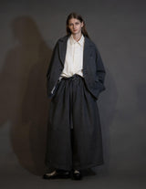 WM10-PT252103 BISHU WOOL WIDE BELT PANTS