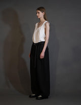 WM10-PT252104 BISHU WOOL TUCK WIDE PANTS