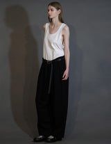 WM10-PT252104 BISHU WOOL TUCK WIDE PANTS