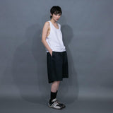 WM11-SP251113 COHORUS RAMIE × SOLOTEX BACK WARP WIDE SHORT PANTS
