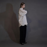 WM13-SH252131 WASHABLE COTTON RAGLAN OVERSIZE SHIRT