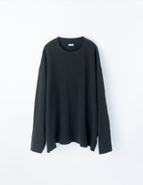 NMCU-047 WAFFLE SIDE RIB LOOSE SLEEVE TEE