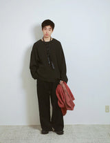 NMCU-047 WAFFLE SIDE RIB LOOSE SLEEVE TEE