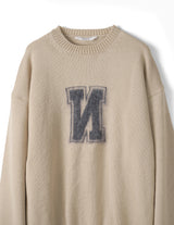 NMKN-003 REVERSE LETTERMAN SWEATER