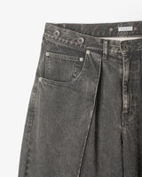 NMPT-016 VINTAGE SLUB DENIM WIDE PANTS