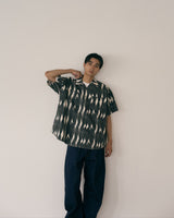 NMSH-023 ABSTRUCT ARGYLE OPEN COLLAR S/S SHIRT