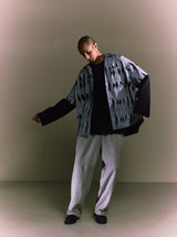 NMSH-023 ABSTRUCT ARGYLE OPEN COLLAR S/S SHIRT