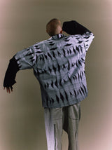 NMSH-023 ABSTRUCT ARGYLE OPEN COLLAR S/S SHIRT