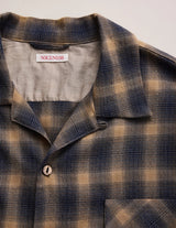 NN-1303Y18 C.HUFFAM S140'S OMBRE CHECK LODGE SHIRT