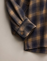 NN-1303Y18 C.HUFFAM S140'S OMBRE CHECK LODGE SHIRT