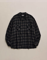 NN-1303Y18 C.HUFFAM S140'S OMBRE CHECK LODGE SHIRT