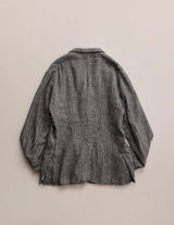 NN-1401B18 H.DEFOE LINEN ALPACA SILK HERRINGBONE ROVER JACKET