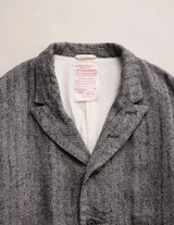NN-1401B18 H.DEFOE LINEN ALPACA SILK HERRINGBONE ROVER JACKET