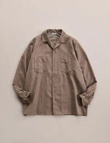 NN-2602Y18 O.ROMEO DOUBLE POCKET WOOL SAXONY DRESS SHIRT