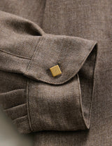 NN-2602Y18 O.ROMEO DOUBLE POCKET WOOL SAXONY DRESS SHIRT