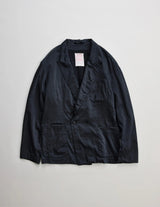 NN-0804B17 W.MORTON WOOL SILK DOUBLE BREASTED ROBE JACKET