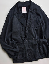 NN-0804B17 W.MORTON WOOL SILK DOUBLE BREASTED ROBE JACKET