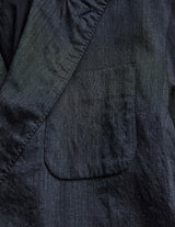 NN-0804B17 W.MORTON WOOL SILK DOUBLE BREASTED ROBE JACKET