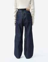 S001401-2 2TUCK WIDE DENIM PANTS -ENTASIS MK-Ⅱ-