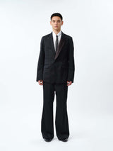 S121407 SUPER140 PINTUCK BAGGY EASY TROUSERS