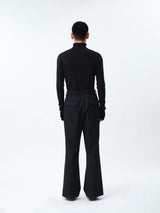 S121407 SUPER140 PINTUCK BAGGY EASY TROUSERS