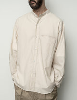 SH06261 LINEN MIXED NARROW COLLAR SHIRT