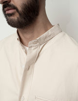 SH06261 LINEN MIXED NARROW COLLAR SHIRT