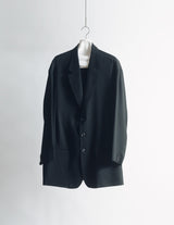 S25AW11JKT-W DRAPED DART WOOL SERGE BLAZER