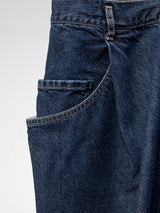 S25SS13DNM-WSH DRAPE POCKET WASHED DENIM PANTS