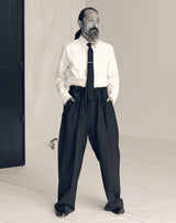 2501 P70 101 WAIST GATHERED WIDE PANTS