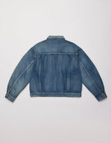 UBJ66-LC273-V VINTAGE WASHED SELVEDGE PLEATED JKT