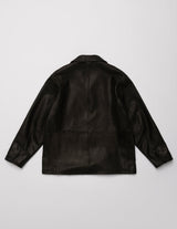 UBL49-LC265 CALF LEATHER COVERALL JKT