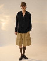 M732-B52-300 WIDE SET OPEN COLLAR SHIRT