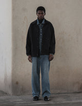UPT84-LC254-B FADED LIGHT DENIM WORK PANTS