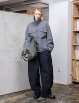 VOPT-O23 DOUBLE FACE GARMENT DYE WIDE TAPERED PANTS