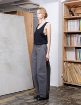 VOPT-O23 DOUBLE FACE GARMENT DYE WIDE TAPERED PANTS